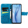 ZTE Libero 5G III Butterfly Love Flower Embossed Leather Phone Case - Blue