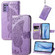 ZTE Libero 5G III Butterfly Love Flower Embossed Leather Phone Case - Lavender