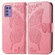 ZTE Libero 5G III Butterfly Love Flower Embossed Leather Phone Case - Pink
