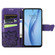 ZTE Libero 5G III Butterfly Love Flower Embossed Leather Phone Case - Purple