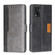 ZTE Libero 5G III Contrast Color Side Buckle Leather Phone Case - Black + Grey