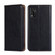ZTE Libero 5G III Gloss Oil Solid Color Magnetic Leather Phone Case - Black