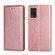 ZTE Libero 5G III Gloss Oil Solid Color Magnetic Leather Phone Case - Rose Gold