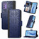 ZTE Libero 5G III Grid Leather Flip Phone Case - Blue