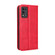 ZTE Libero 5G III Magnetic Buckle Retro Texture Leather Phone Case - Red