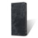 ZTE Libero 5G III RFID Anti-theft Brush Magnetic Leather Phone Case - Black
