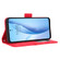 ZTE Libero 5G III Skin Feel Calf Texture Card Slots Leather Phone Case - Red