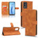 ZTE Libero 5G III Skin Feel Magnetic Flip Leather Phone Case - Brown