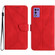 ZTE Libero 5G III Stitching Embossed Leather Phone Case - Red
