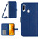 ZTE Libero 5G Skin Feel Sun Flower Pattern Flip Leather Phone Case with Lanyard - Dark Blue
