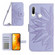 ZTE Libero 5G Skin Feel Sun Flower Pattern Flip Leather Phone Case with Lanyard - Purple
