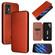 ZTE Nubia Red Magic 6R Carbon Fiber Texture Horizontal Flip TPU + PC + PU Leather Case with Card Slot - Brown
