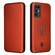 ZTE Nubia Red Magic 6R Carbon Fiber Texture Horizontal Flip TPU + PC + PU Leather Case with Card Slot - Brown