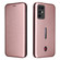 ZTE Nubia Red Magic 6R Carbon Fiber Texture Horizontal Flip TPU + PC + PU Leather Case with Card Slot - Pink