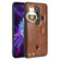 ZTE nubia Red Magic 7 Wristband Leather Back Phone Case - Brown