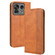 ZTE Nubia Z40S Pro Magnetic Buckle Retro Texture Leather Phone Case - Brown