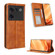 ZTE Nubia Z50 Ultra Magnetic Buckle Retro Texture Leather Phone Case - Brown