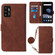 ZTE ZMAX 11 Z6251 Crossbody 3D Embossed Flip Leather Phone Case - Brown