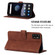 ZTE ZMAX 11 Z6251 Crossbody 3D Embossed Flip Leather Phone Case - Brown
