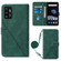 ZTE ZMAX 11 Z6251 Crossbody 3D Embossed Flip Leather Phone Case - Dark Green
