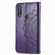 Alcatel 1S - 2020 Embossed Mandala Pattern TPU + PU Horizontal Flip Leather Case with Holder & Three Card Slots & Wallet - Purple