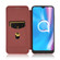 Alcatel 1SE 2020 Carbon Fiber Texture Horizontal Flip TPU + PC + PU Leather Case with Card Slot - Brown