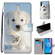 Alcatel 1SE 2020 Coloured Drawing Cross Texture Horizontal Flip PU Leather Case with Holder & Card Slots & Wallet & Lanyard - Snow Puppy