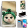 Alcatel 3X 2020 Coloured Drawing Cross Texture Horizontal Flip PU Leather Case with Holder & Card Slots & Wallet & Lanyard - Frog Kitten