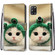 Alcatel 3X 2020 Coloured Drawing Cross Texture Horizontal Flip PU Leather Case with Holder & Card Slots & Wallet & Lanyard - Frog Kitten
