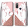 Alcatel 1S - 2021 Coloured Drawing Cross Texture Horizontal Flip PU Leather Case with Holder & Card Slots & Wallet & Lanyard - Pink Stone Texture Alcatel 1S - 2021 Coloured Drawing Cross Texture Horizontal Flip PU Leather Case with Holder & Card Slots & Wallet & Lanyard - Pink Stone Texture