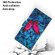 Alcatel 1S - 2021 Coloured Drawing Cross Texture Horizontal Flip PU Leather Case with Holder & Card Slots & Wallet & Lanyard - Blue Red Butterfly