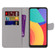 Alcatel 1S - 2021 Coloured Drawing Cross Texture Horizontal Flip PU Leather Case with Holder & Card Slots & Wallet & Lanyard - Chrysanthemum Pink White Purple