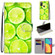 Alcatel 1S - 2021 Coloured Drawing Cross Texture Horizontal Flip PU Leather Case with Holder & Card Slots & Wallet & Lanyard - Green Lemon