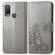 Alcatel 1L 2021 Four-leaf Clasp Embossed Buckle Mobile Phone Protection Leather Case with Lanyard & Card Slot & Wallet & Bracket Function - Gray