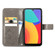 Alcatel 1L 2021 Four-leaf Clasp Embossed Buckle Mobile Phone Protection Leather Case with Lanyard & Card Slot & Wallet & Bracket Function - Gray