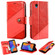 Alcatel 1 2021 Contrast Color Splicing Retro Texture Horizontal Flip PU Leather Case with Card Slots & Holder & Wallet - Red