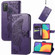 Alcatel 1S 2021 Butterfly Love Flower Embossed Horizontal Flip Leather Case with Holder & Card Slots & Wallet & Lanyard - Dark Purple