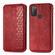 Alcatel 1S 2021 Cubic Grid Pressed Horizontal Flip Magnetic PU Leather Case with Holder & Card Slots & Wallet - Red