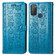 Alcatel 1S 2021 Lovely Cat and Dog Embossing Pattern Horizontal Flip Leather Case , with Holder & Card Slots & Wallet & Cartoon Clasp & Lanyard - Blue