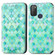 Alcatel 1S - 2021 Colorful Magnetic Horizontal Flip PU Leather Case with Holder & Card Slot & Wallet - Emerald
