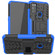 Alcatel 3L - 2021 Tire Texture Shockproof TPU+PC Protective Case with Holder - Blue