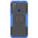 Alcatel 3L - 2021 Tire Texture Shockproof TPU+PC Protective Case with Holder - Blue