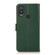 Alcatel 1L 2021 KHAZNEH Side-Magnetic Litchi Genuine Leather RFID Phone Case - Green