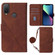 Alcatel 1L 2021 Crossbody 3D Embossed Flip Leather Phone Case - Brown