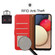Alcatel 1B 2022 KHAZNEH Litchi Texture Leather RFID Phone Case - Red