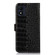 Alcatel 1B 2022 Crocodile Top Layer Cowhide Leather Phone Case - Black