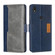 Alcatel Axel/Lumos Contrast Color Side Buckle Leather Phone Case - Blue + Grey