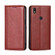 Alcatel Axel / Lumos Grid Texture Magnetic Flip Leather Phone Case - Red