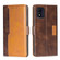 Alcatel 1B 2022 Contrast Color Side Buckle Leather Phone Case - Dark Brown + Gold