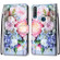 Alcatel 1S - 2020 / 3L - 2020 Coloured Drawing Cross Texture Horizontal Flip PU Leather Case with Holder & Card Slots & Wallet & Lanyard - Light Pink Bouquet